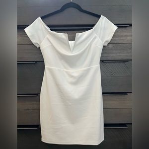 Lulus white off the shoulder dress, size M